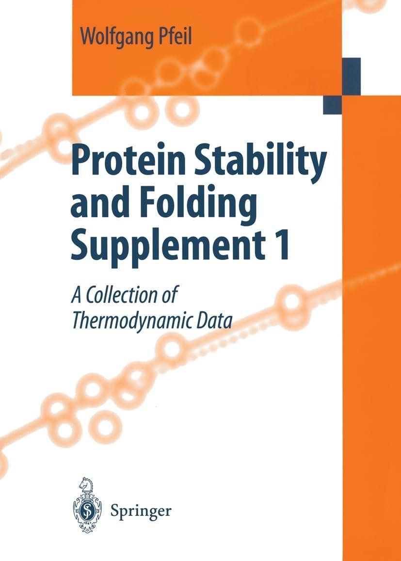 Protein Stability and Folding: Supplement 1 A Collection of Thermodynamic Data - FULL INSTANT DOWNLOAD | PDF DOCX EPUB