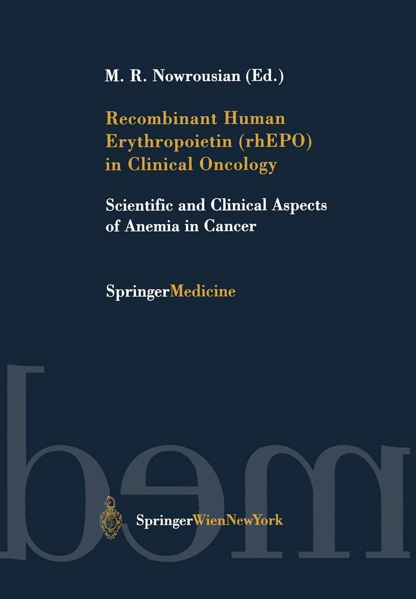 Recombinant Human Erythropoietin (rhEPO) in Clinical Oncology: Scientific and Clinical Aspects of Anemia in Cancer, 1st Edition - FULL INSTANT DOWNLOAD | PDF DOCX EPUB