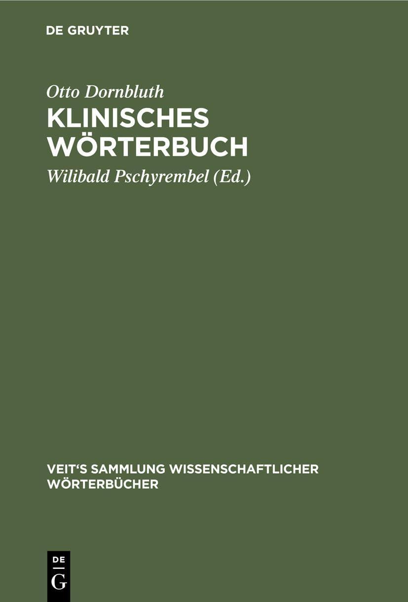Klinisches Wörterbuch, 21st Edition - FULL INSTANT DOWNLOAD | PDF DOCX EPUB