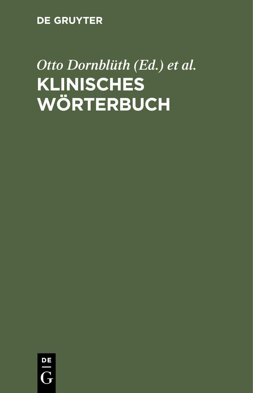 Klinisches Wörterbuch, 61st Edition - FULL INSTANT DOWNLOAD | PDF DOCX EPUB
