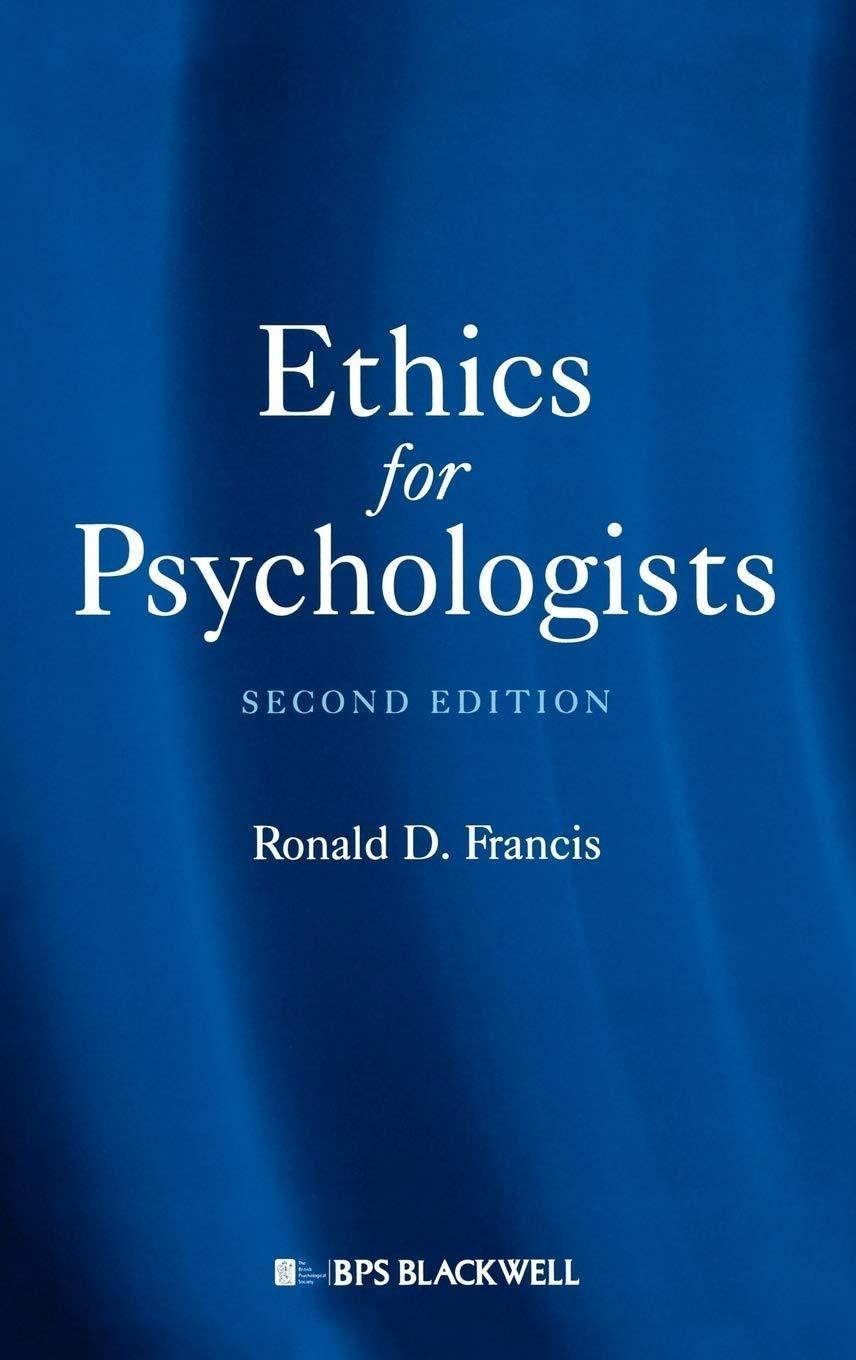 Ethics for Psychologists, 1st Edition - FULL INSTANT DOWNLOAD | PDF DOCX EPUB
