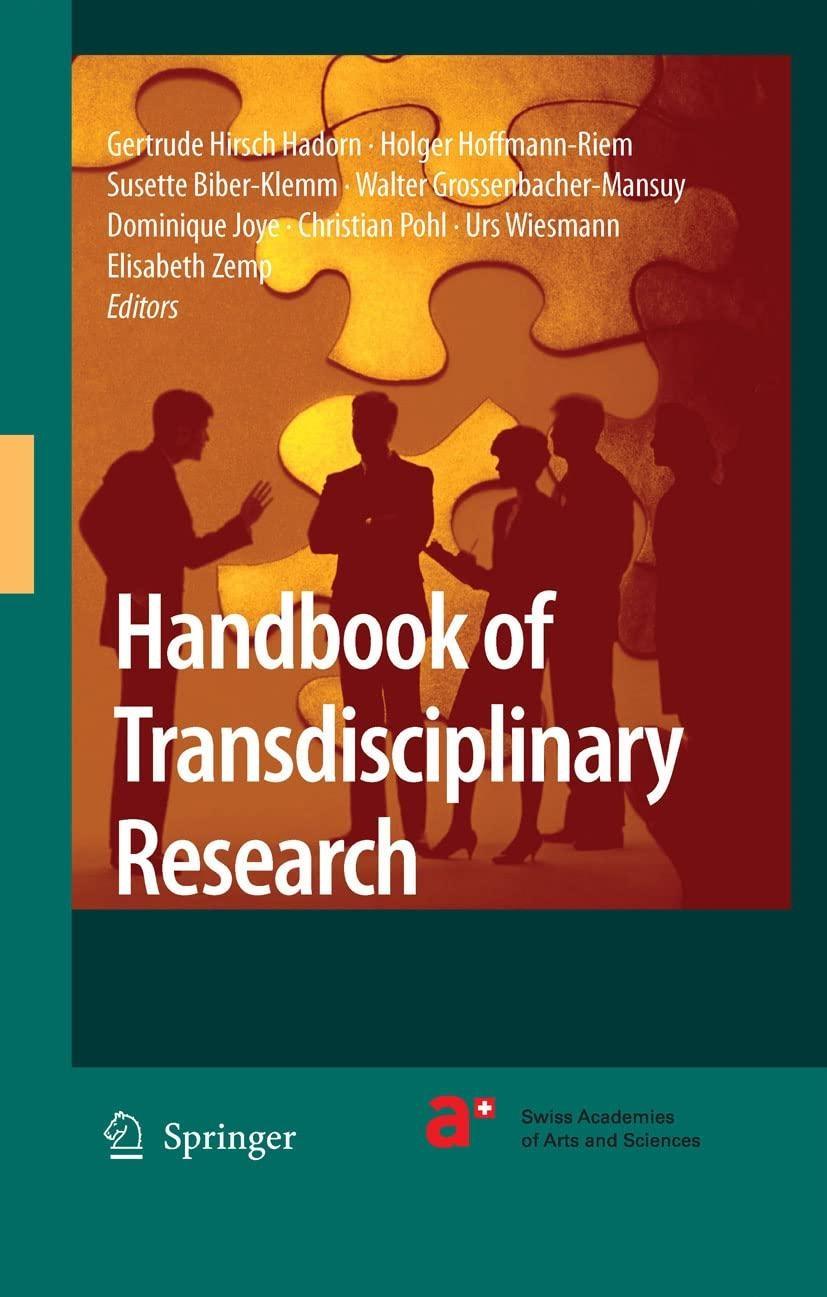 Handbook of Transdisciplinary Research, 1st Edition - FULL INSTANT DOWNLOAD | PDF DOCX EPUB