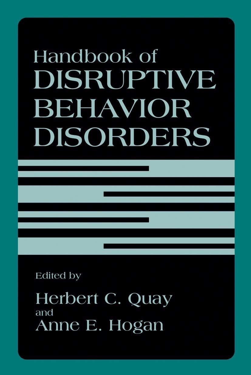 Handbook of Disruptive Behavior Disorders, 1st Edition - FULL INSTANT DOWNLOAD | PDF DOCX EPUB