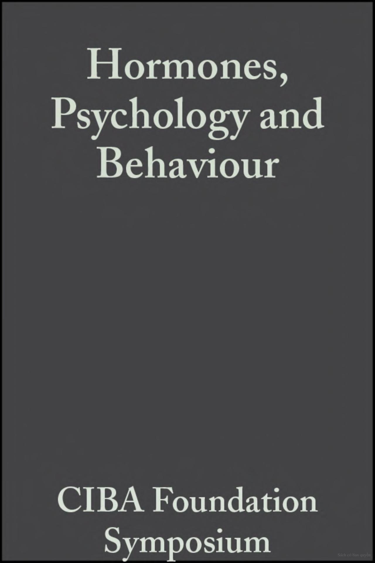Hormones, Psychology and Behaviour, Volume 3: Book 1 of Colloquia on Endocrinology, 1st Edition - FULL INSTANT DOWNLOAD | PDF DOCX EPUB