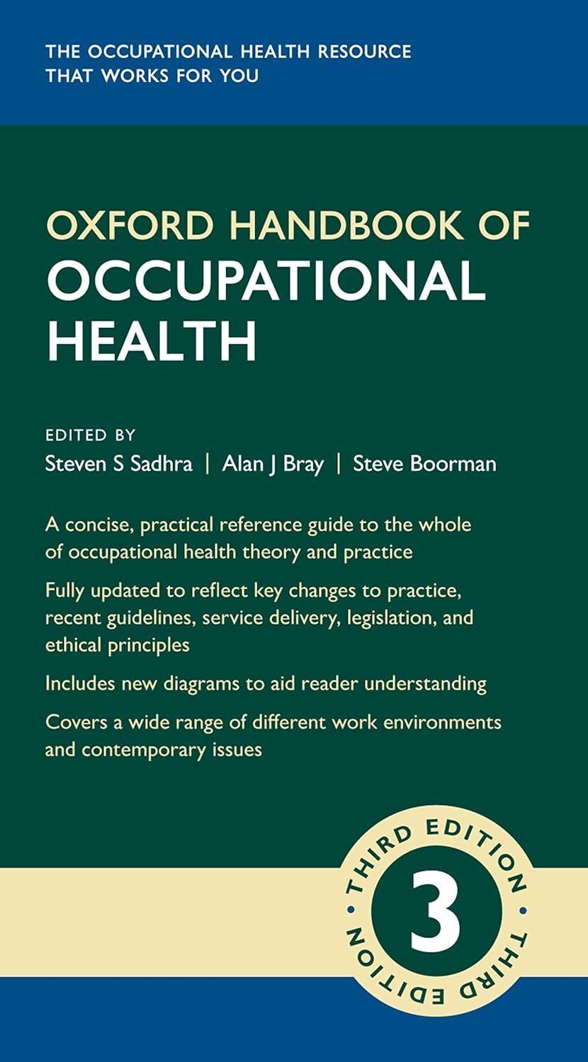 Oxford Handbook of Occupational Health 3e, 3rd Edition - FULL INSTANT DOWNLOAD | PDF DOCX EPUB