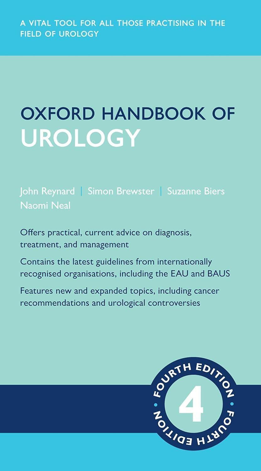 Oxford Handbook of Urology, 4th Edition - FULL INSTANT DOWNLOAD | PDF DOCX EPUB