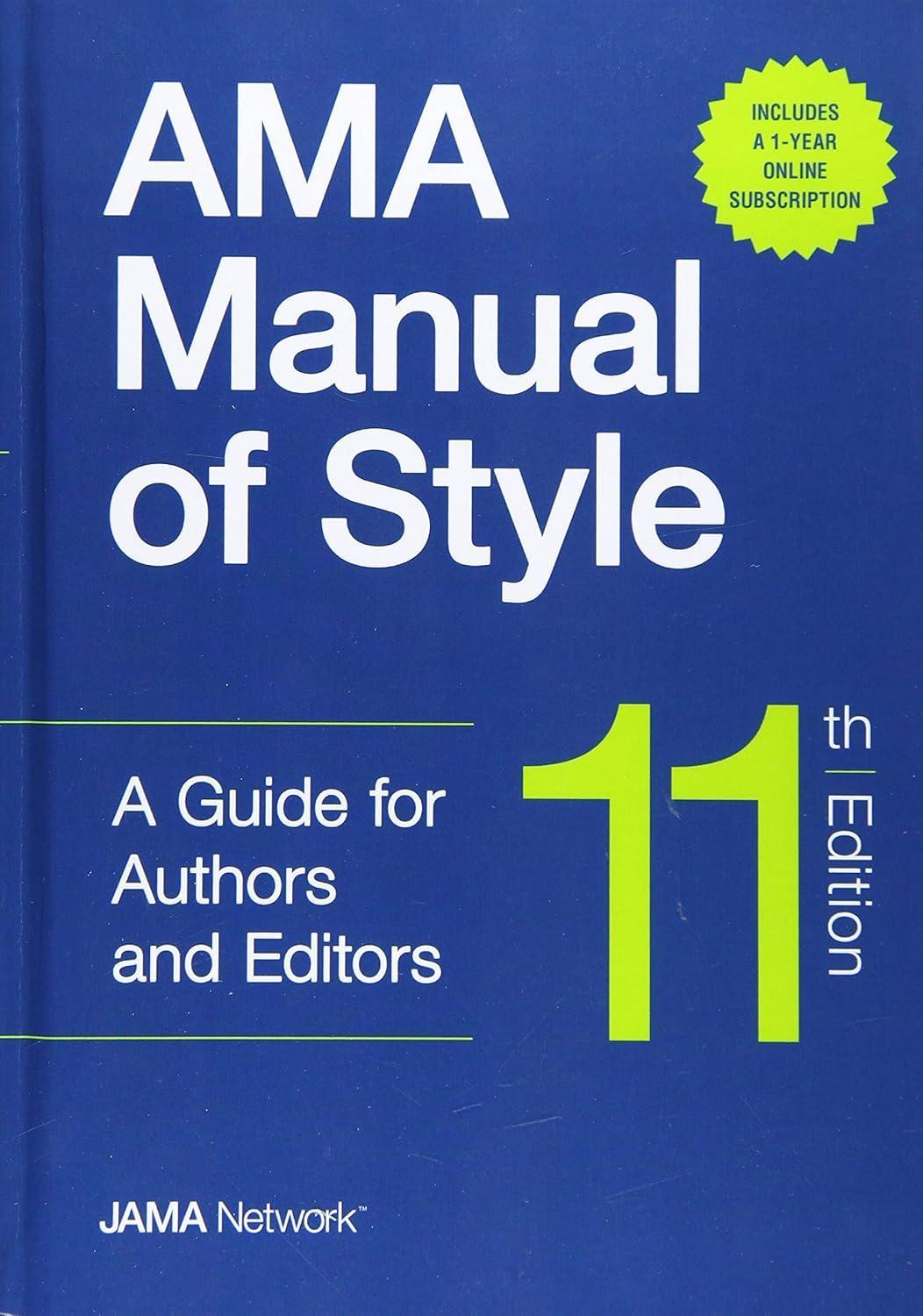 AMA Manual of Style, 11th Edition - FULL INSTANT DOWNLOAD | PDF DOCX EPUB