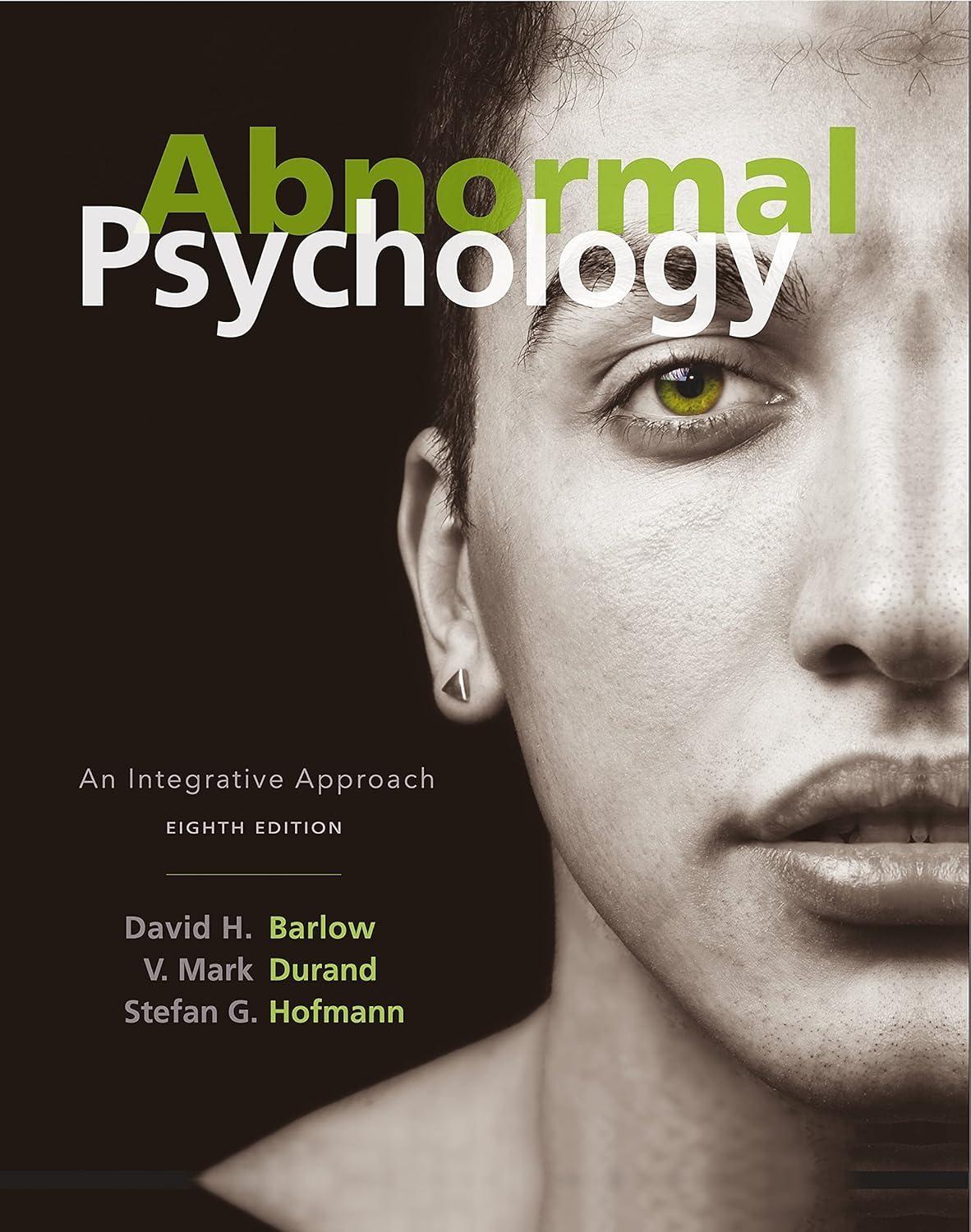 Abnormal Psychology: An Integrative Approach, 8th Edition - FULL INSTANT DOWNLOAD | PDF DOCX EPUB