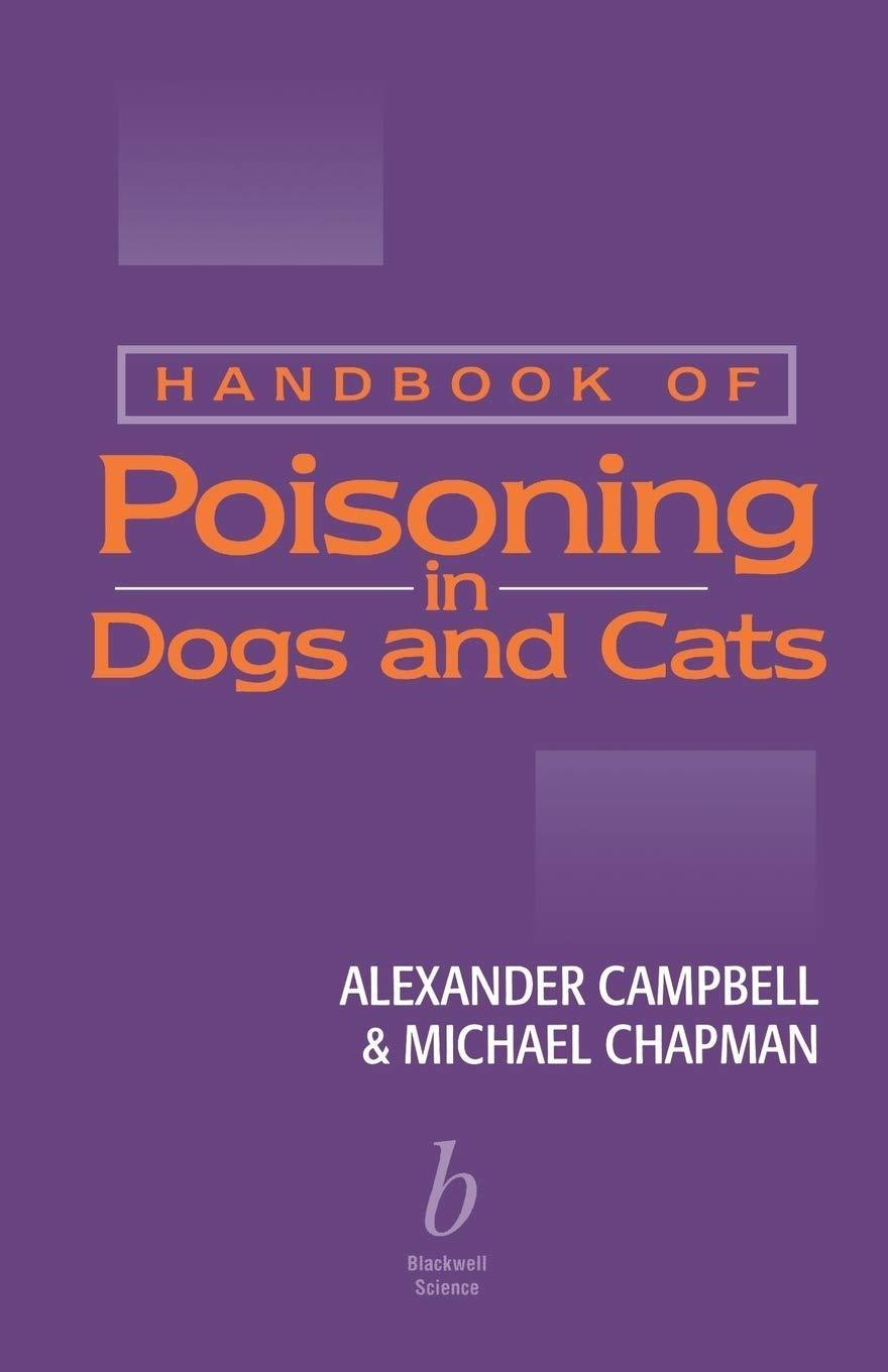 Handbook of Poisoning in Dogs and Cats, 1st Edition - FULL INSTANT DOWNLOAD | PDF DOCX EPUB