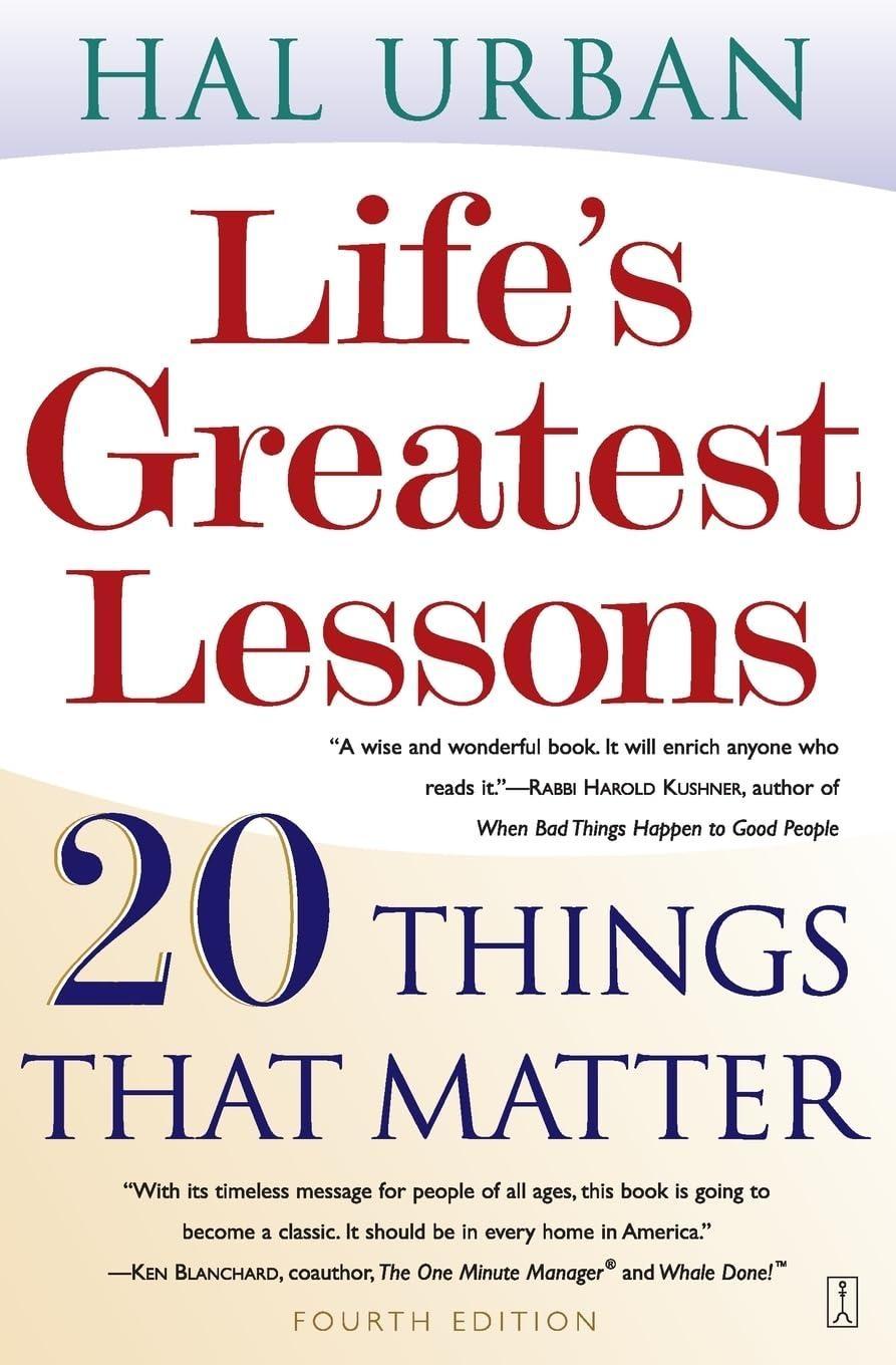 Life's Greatest Lessons: 20 Things That Matter - FULL INSTANT DOWNLOAD | PDF DOCX EPUB