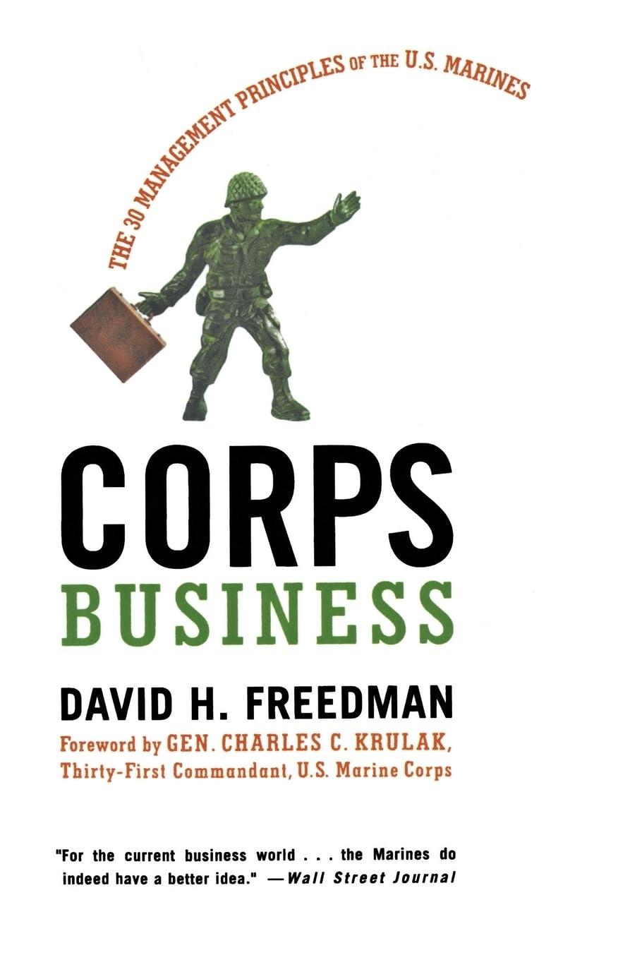 Corps Business : The 30 Management Principles of the U.S. Marines - FULL INSTANT DOWNLOAD | PDF DOCX EPUB