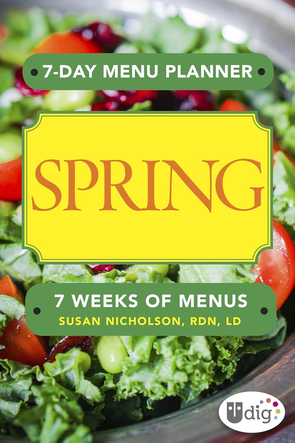 7-Day Menu Planner: Spring - FULL INSTANT DOWNLOAD | PDF DOCX EPUB