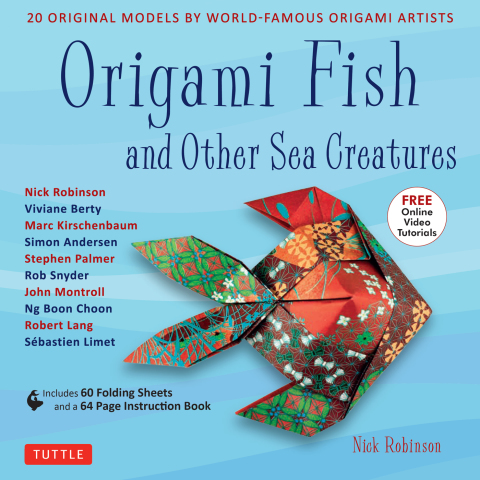 Origami Fish and Other Sea Creatures Ebook: 20 Original Models by World-Famous Origami Artists (with Step-by-Step Online Video Tutorials, 64 page instruction book & 60 folding sheets) - FULL INSTANT DOWNLOAD | PDF DOCX EPUB