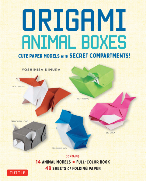 Origami Animal Boxes Kit: Kawaii Paper Models with Secret Compartments! (16 Animal Origami Models) - FULL INSTANT DOWNLOAD | PDF DOCX EPUB