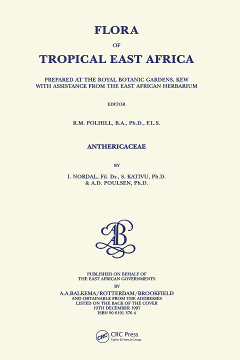 Flora of Tropical East Africa - Anthericaceae (1997), 1st Edition - FULL INSTANT DOWNLOAD | PDF DOCX EPUB