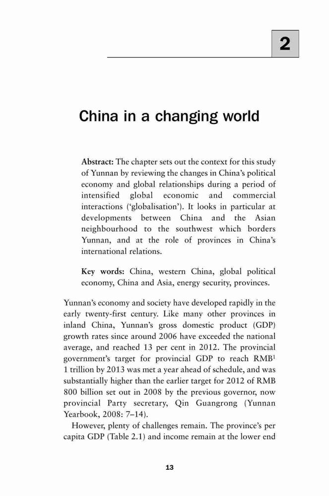 Yunnan-A Chinese Bridgehead to Asia: A Case Study of China’s Political ...