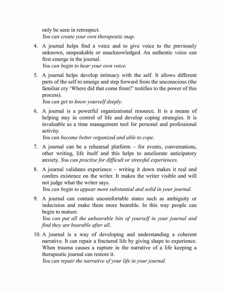 Therapeutic Journal Writing: An Introduction for Professionals – FULL ...