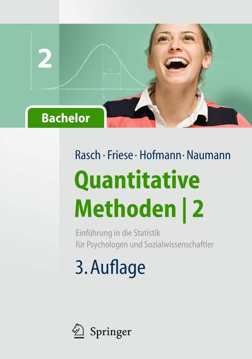 Quantitative Methoden 2. Einführung in die Statistik für Psychologen und Sozialwissenschaftler, 3rd Edition - FULL INSTANT DOWNLOAD | PDF DOCX EPUB