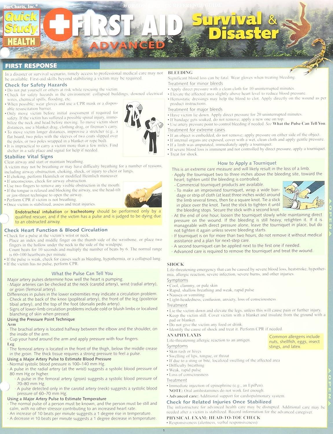First Aid Advanced - Survival & Disasters - FULL INSTANT DOWNLOAD | PDF DOCX EPUB