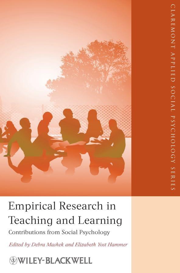 Empirical Research in Teaching and Learning: Contributions from Social Psychology: Contributions from Social Psychology, 1st Edition - FULL INSTANT DOWNLOAD | PDF DOCX EPUB