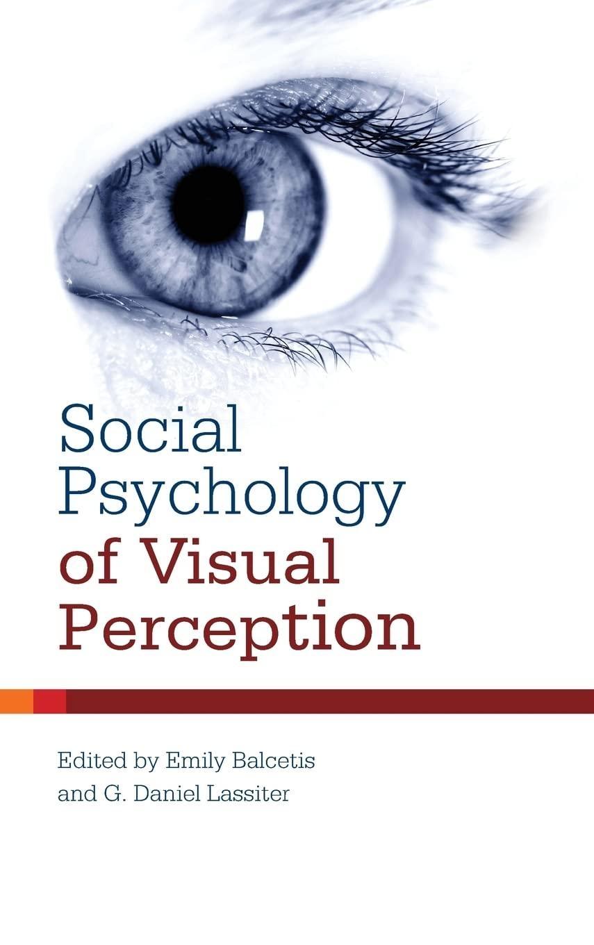 Social Psychology of Visual Perception, 1st Edition - FULL INSTANT DOWNLOAD | PDF DOCX EPUB
