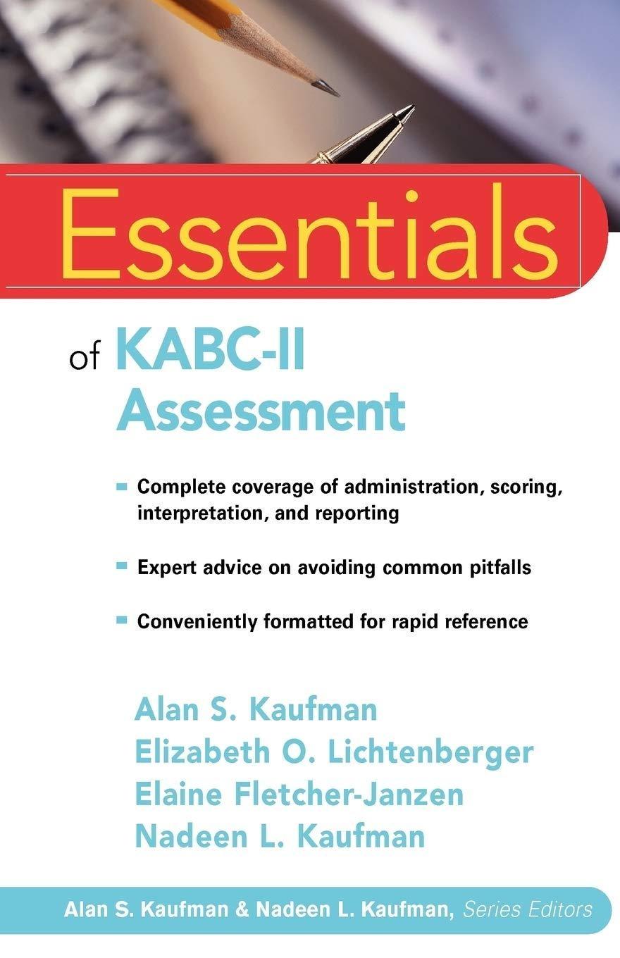 Essentials of KABC-II Assessment, 1st Edition - FULL INSTANT DOWNLOAD | PDF DOCX EPUB