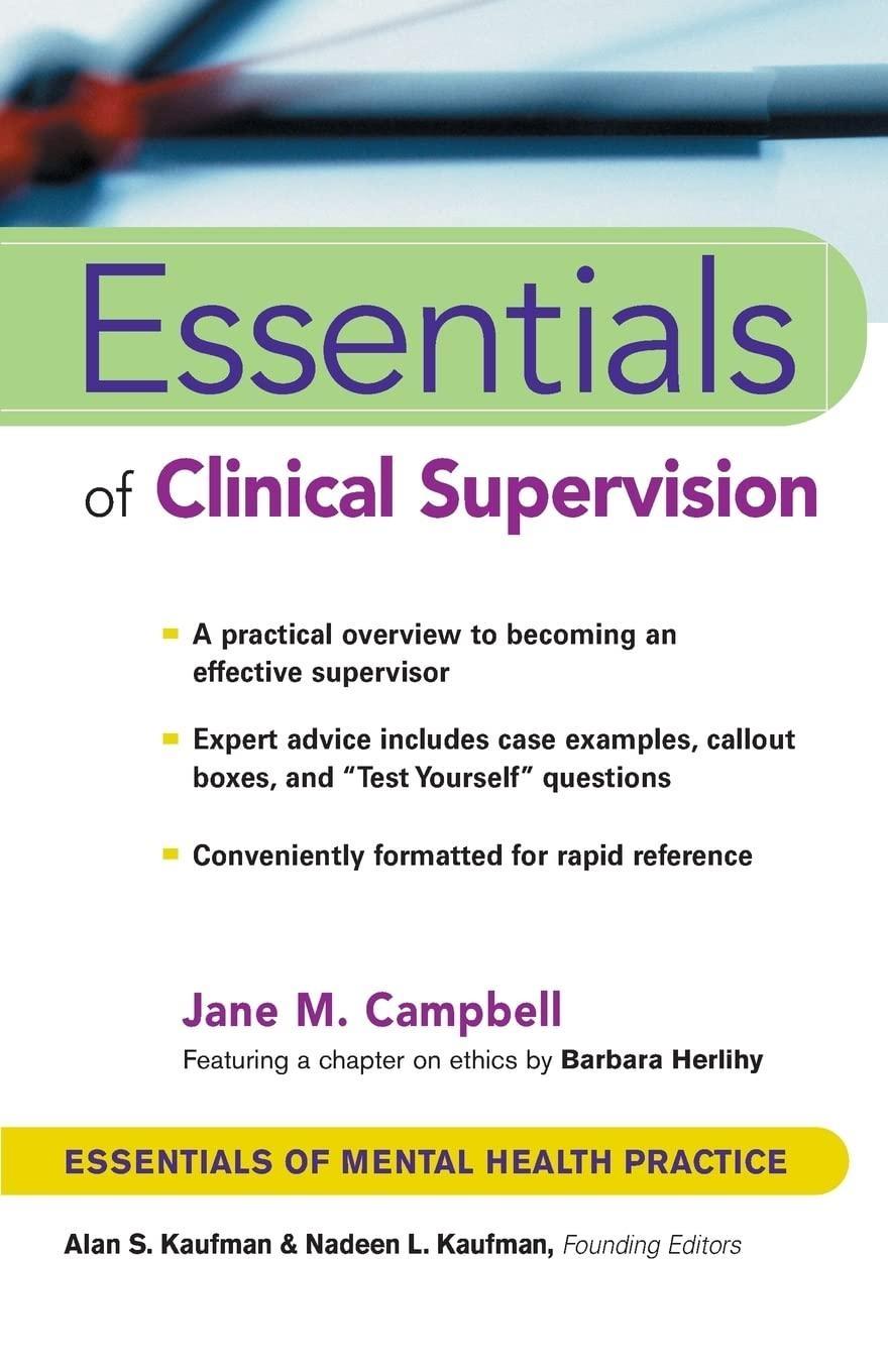 Essentials of Clinical Supervision, 1st Edition - FULL INSTANT DOWNLOAD | PDF DOCX EPUB