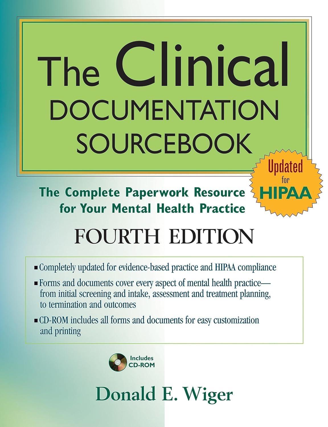 The Clinical Documentation Sourcebook: The Complete Paperwork Resource for Your Mental Health Practice, 4th Edition - FULL INSTANT DOWNLOAD | PDF DOCX EPUB