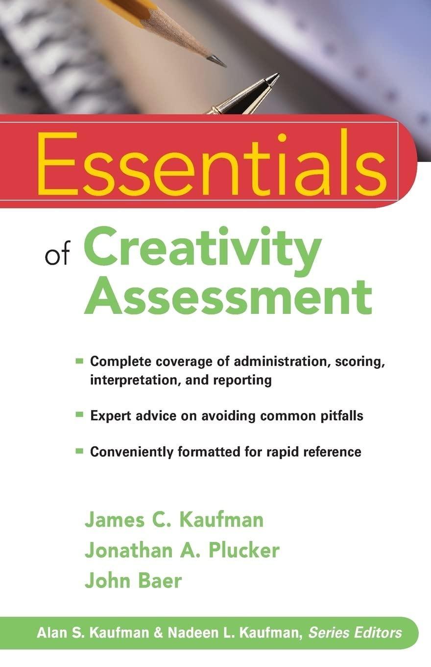 Essentials of Creativity Assessment, 1st Edition - FULL INSTANT DOWNLOAD | PDF DOCX EPUB