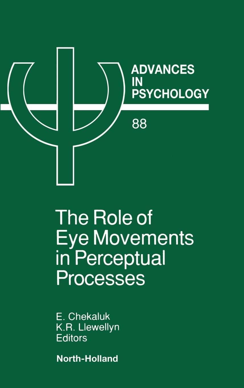 The Role of Eye Movements in Perceptual Processes - FULL INSTANT DOWNLOAD | PDF DOCX EPUB