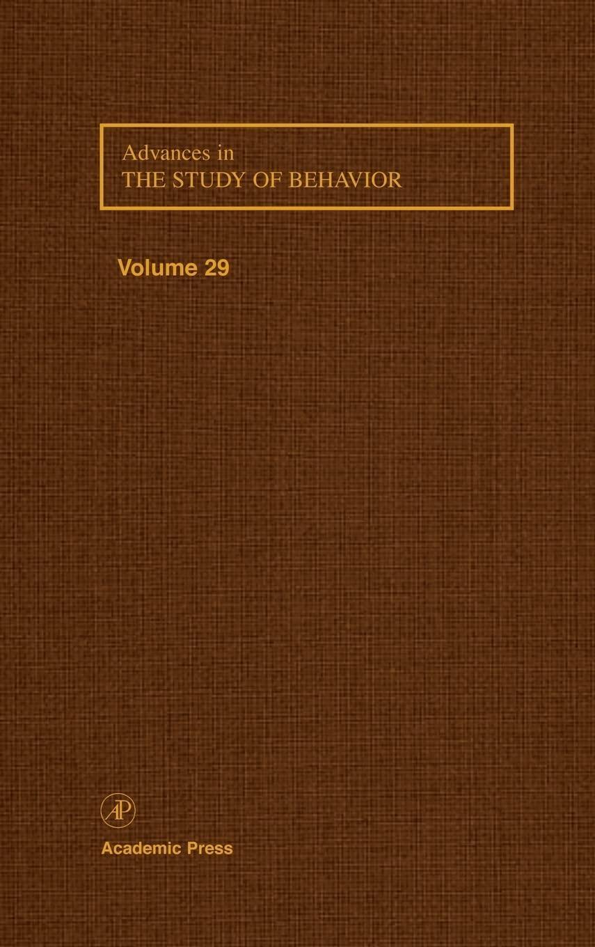 Advances in the Study of Behavior - FULL INSTANT DOWNLOAD | PDF DOCX EPUB