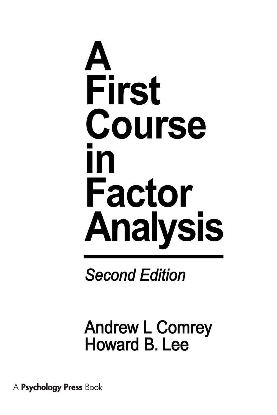 A First Course in Factor Analysis, 2nd Edition - FULL INSTANT DOWNLOAD | PDF DOCX EPUB