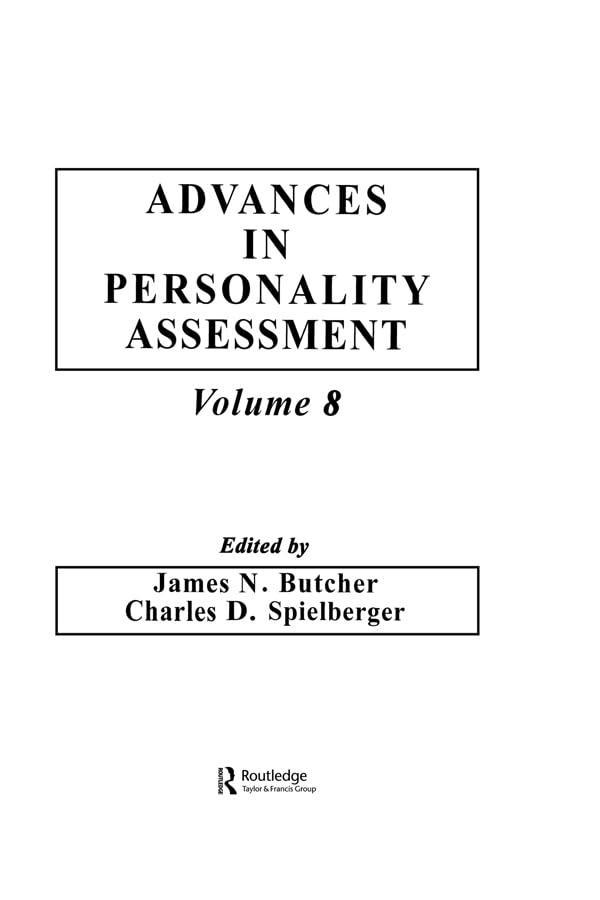Advances in Personality Assessment: Volume 8, 1st Edition - FULL INSTANT DOWNLOAD | PDF DOCX EPUB