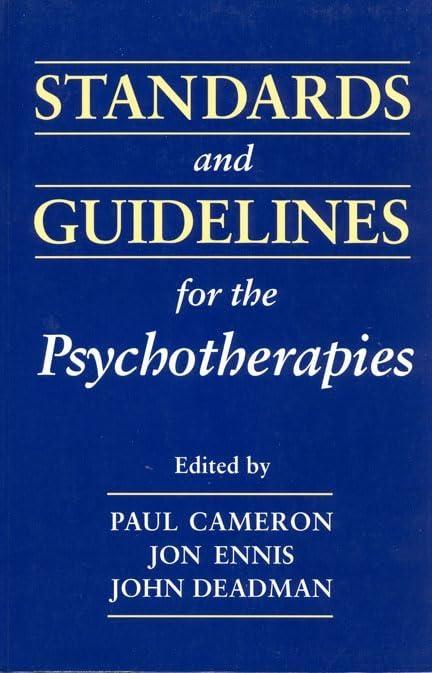Standards and Guidelines for the Psychotherapies, 1st Edition - FULL INSTANT DOWNLOAD | PDF DOCX EPUB